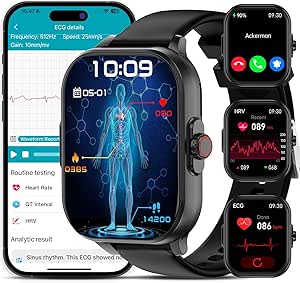 LPNHE876786736 - YYKY Smartwatch Mężczyzna Kobieta 2025 EKG+HRVğ��†ğ��¥ğ��¢ğ��œğ���ğ��¦ğ��¢ğ��š2.01 Zegarek zdrowotny z funkcją telefonu, SPO2 Pomiar tętna Zaburzenia oddychania, Emocjonalny stres Ciśnienie krwi Pogoda Sen fitness dla Android/iOS - A598