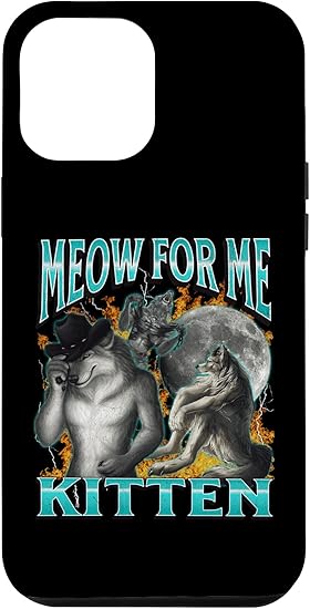 LPNHE920653179 - Pokrowiec na iPhone 12 Pro Max Meow For Me Humorystyczny motyw buta wilkołaka - C67