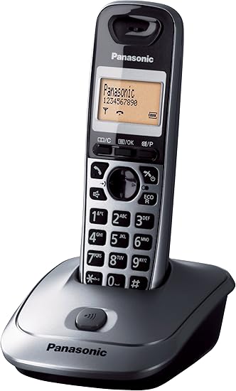 LPNHK378998330 - Panasonic KX-TG2511JTM Telefon Bezprzewodowy Cyfrowy, Jednostka Podstawowa i Jedno Słuchawka, Głośnomówiący, Czysty Dźwięk, Identyfikacja Połączeń, Książka Telefoniczna, Wyświetlacz LCD, Tryb Eko, Montaż na Ścianie, Czarny - E107