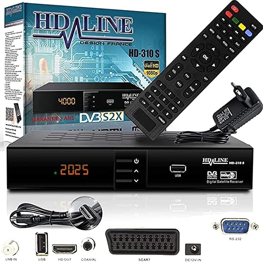 LPNHK378814980 - Tytuł: "Hd-line 310 Odbiornik Satelitarny Full HD Cyfrowy Odbiornik DVBS-S2 Odbiornik Satelitarny do odbioru HDTV Odbiornik satelitarny TV HDMI - E255