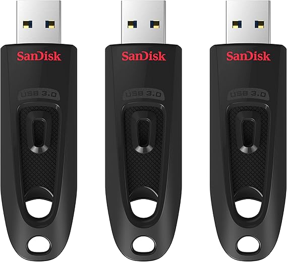 LPNHE912071026 - SanDisk Ultra 32 GB Napęd USB z USB 3.0 i do 130 MB/s prędkość odczytu - Zestaw 3 jednostek - E345