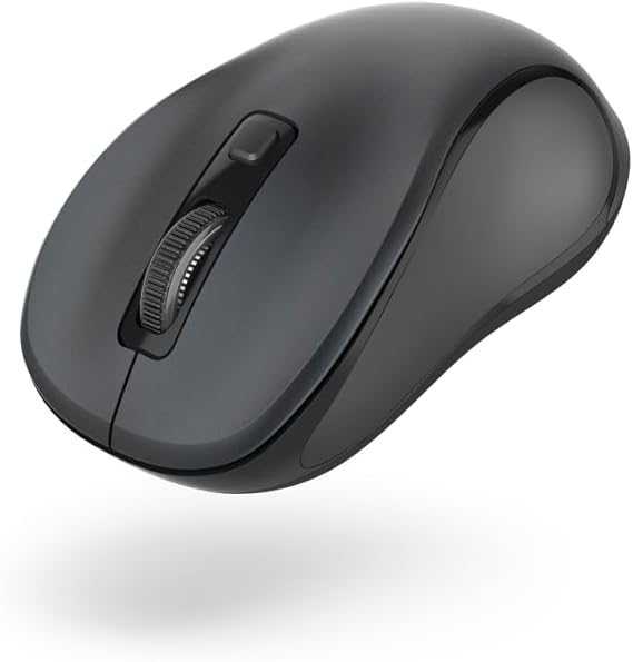 LPNHK364967736 - Myszka Bluetooth bezprzewodowa (3 przyciski, 800dpi/1200dpi/1600dpi, optyczna myszka bezprzewodowa, bezprzewodowa, mysz komputerowa, do laptopa/PC/tabletu, cicha, bateria, dla praworęcznych/leworęcznych) antracyt. - E876