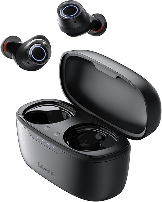 LPNHE922200330 - Słuchawki Bluetooth Baseus z hybrydową aktywną redukcją hałasu o -48dB, odtwarzanie przez 140 godzin, wodoodporne IPX6, 4 mikrofony ENC, niskie opóźnienie 0,038s, słuchawki Bluetooth 5.3 - Bowie MA10 - E649