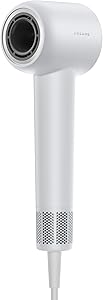 LPNHE901843730 - Suszarka do włosów Dreame Hair Gleam, szybka 110 000 obrotów na minutę, silnik o dużej prędkości, przepływ 65 m/s, lekka 330 g, 2 miliony jonów ujemnych, kontrola temperatury i prędkości przepływu, szary. - E871