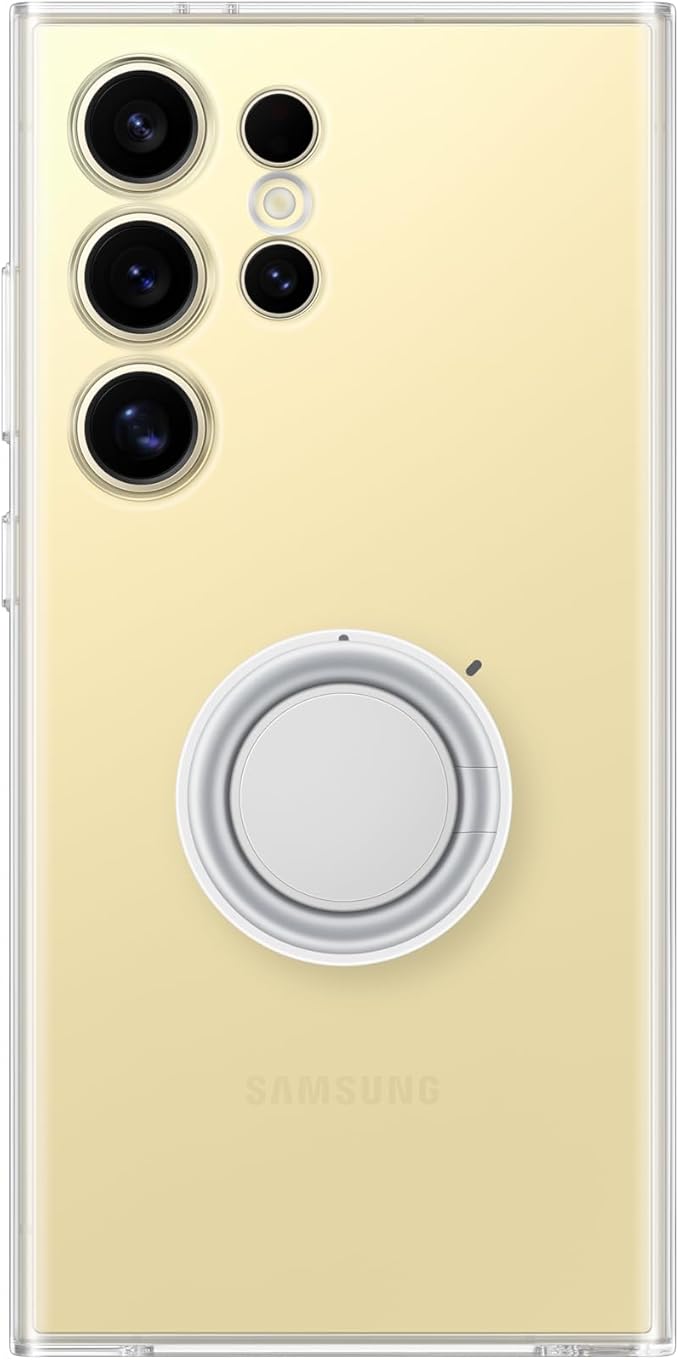 LPNHE914445012 - Samsung Clear Gadget Pokrowiec na smartfona EF-XS928 dla Galaxy S24 Ultra, Pokrowiec na telefon komórkowy, Podstawa, Przejrzysty, Odporny na zarysowania, Uchwyt na palec, Uchwyt na pierścień, Pętla na rękę, Przezroczysty. - E70