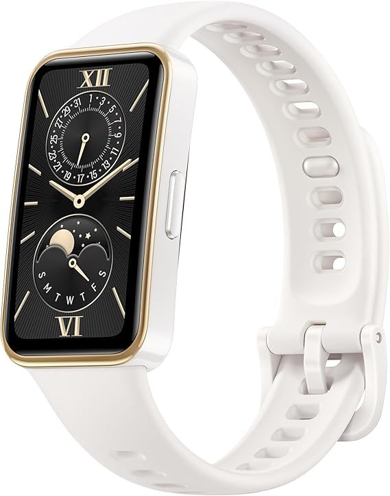 LPNHE896377900 - HUAWEI Band 9, Bluetooth, iOS & Android, do 14 dni czasu pracy baterii, wygodne noszenie, TruSleep 4.0, naukowe śledzenie snu, 100 trybów treningowych, opaska smartband, biały pasek fluoroelastomerowy - E522
