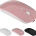 LPNHE649274692 - Tsmine Smukła ładowana mysz Bluetooth bezprzewodowa ładowana bezprzewodowa mysz optyczna do notebooka, komputera, laptopa, Windows/tabletu z systemem Android (nie nadaje się do iPhone'a lub iPada) - różowe złoto - W287