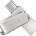 LPNIC012962879 - SanDisk 128GB Ultra Dual Drive Luxe Pamięci Flash, Pendrive USB Type-C, do przechowywania danych telefonu, tabletu, Mac-i komputera, do 400 MB/s, z odwracalnymi konektorami USB Typu C i Typu A, Metal, Srebrny - W253