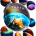 LPNHK496930667 - Magnesy planetarne na lodówkę, 12 szt - W506