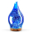 LPNHK455005579 - Porseme Dyfuzor zapachowy 150ml, ręcznie dmuchane szkło 3D, nawilżacz powietrza, aromaterapia ultradźwiękowa z 7 kolorowym światłem LED, dyfuzor olejków eterycznych z timerem, bez BPA (Srebrny) - W740