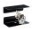 LPNHe034216190 - Zestaw 2 półek ściennych Dantolo 23 cm, czarne, do łazienki, kuchni, salonu, biura, z klipsami na kable - W737