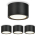 LPNHe041854164 - KYOTECH 4 x Reflektor sufitowy LED 6W 550LM GX53 3000K czarny matowy Ø95x55mm, 230V - W490