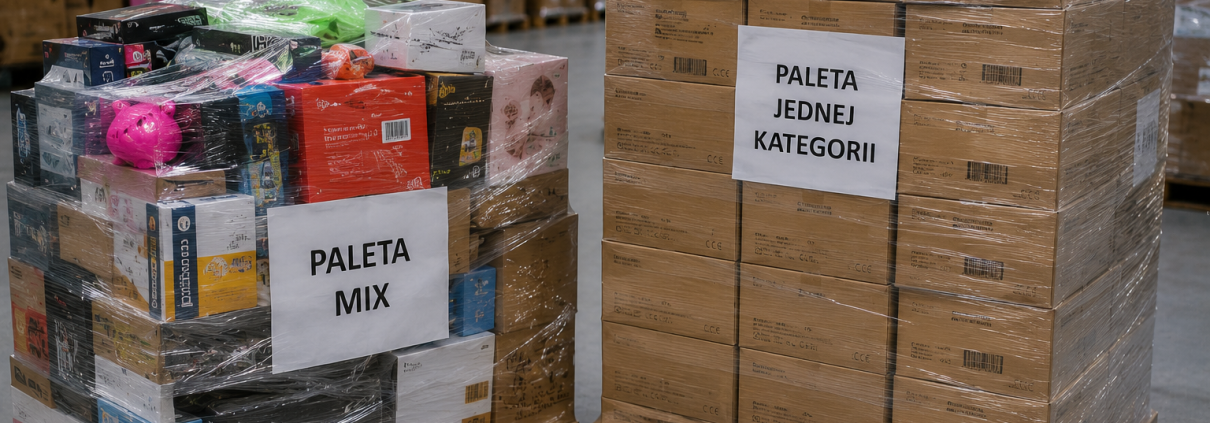 paleta mix i paleta jednej kategorii produktowej