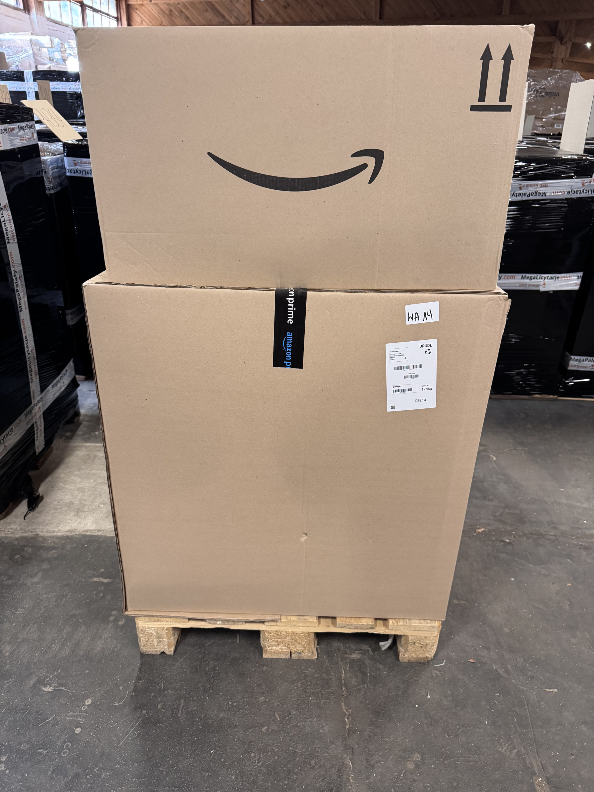 PALETA AMAZON MIX WAGA BOXY PALETY WA14 LICYTACJA