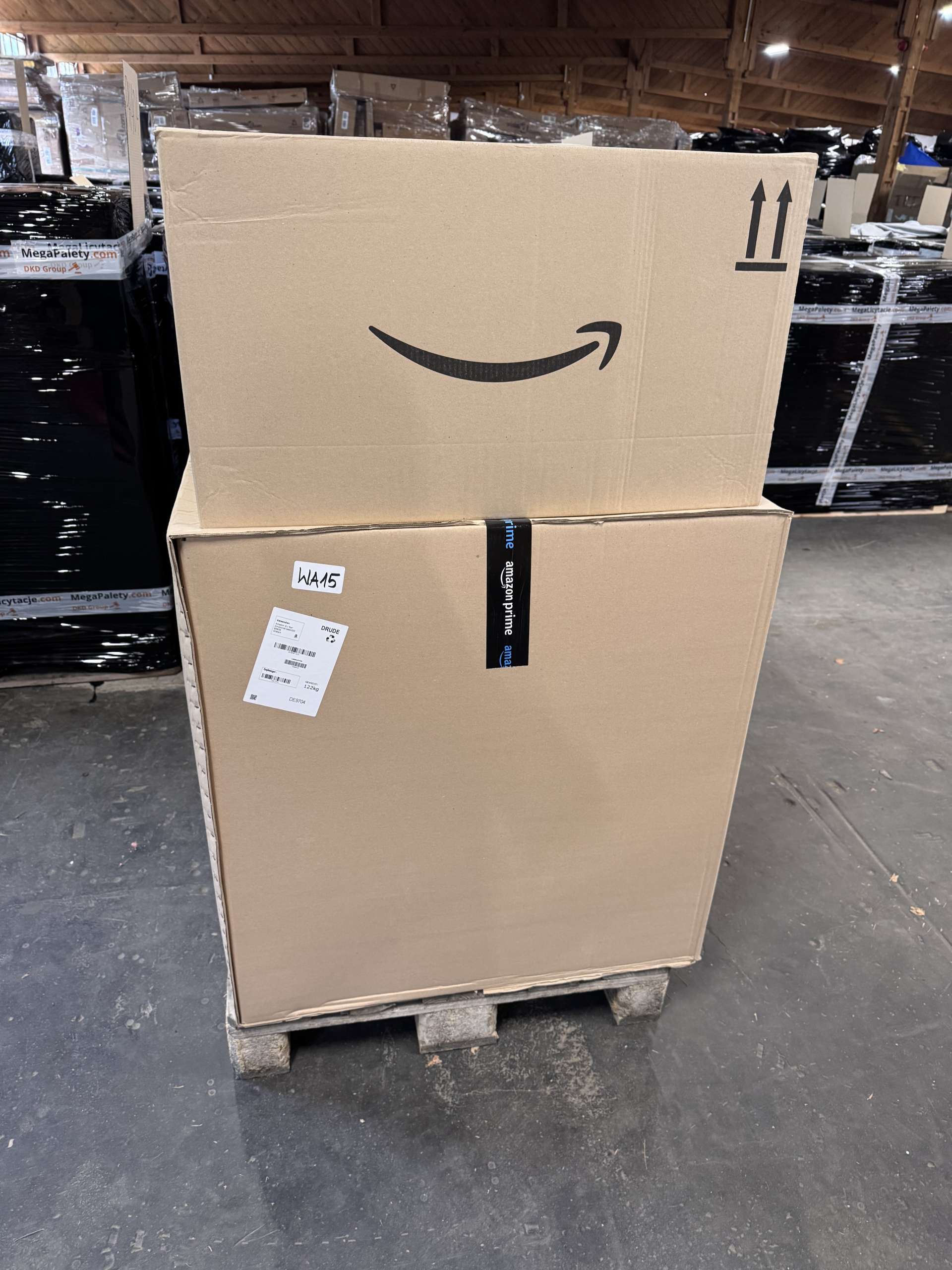 PALETA AMAZON MIX WAGA BOXY PALETY WA15 LICYTACJA